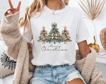 Chemise festive des fêtes, chemise arbre de Noël pour tous les âges, maman et moi