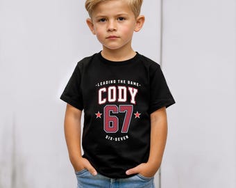 Chemise 67 personnalisée, t-shirt personnalisé pour jeunes sur le thème de Six Seven