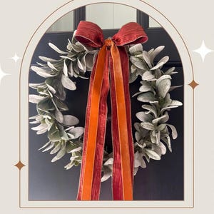Fall Ribbon Set for Wreath Wreath Bow for Fall Fall Decor Minimalist Door Decor Burgundy Fall Front Door Simple Bow Thanksgiving Inspo Decor