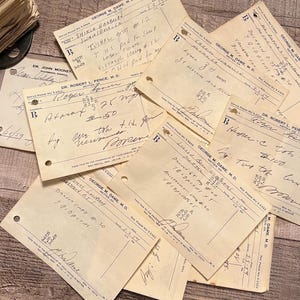 10 Antique Vintage Rx Prescription Slips, Doctor, Handwritten ...