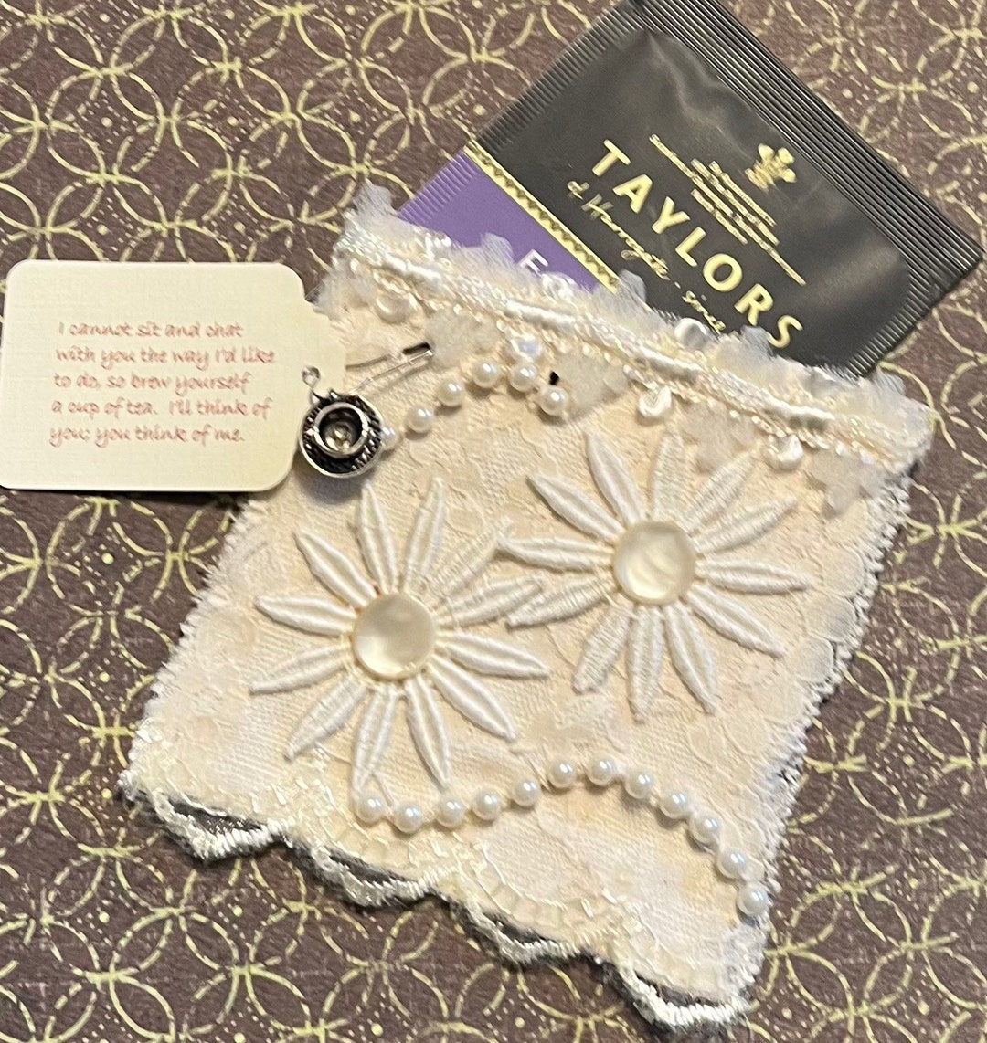Handmade Tea Bag Pocket Vintage Lace Christmas Gift Etsy