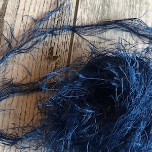 5 Yards Royal Blue Eyelash Trim, Yarn, Fiber, Journals, Scrapbooks, Mixed Media, Free Shipping