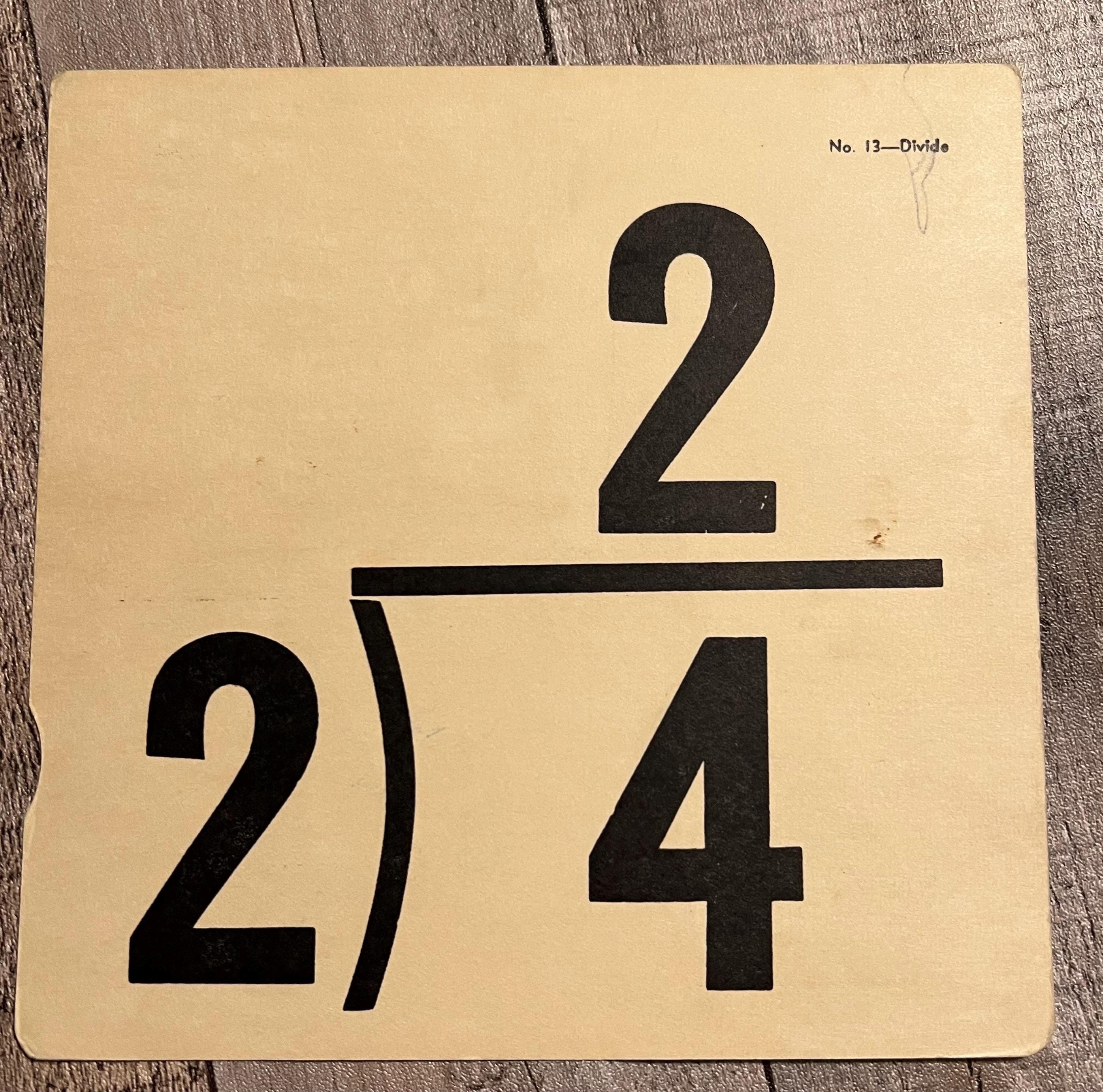 Vintage Math Flashcards: Square Junk Journal Embellishments, Set of 10 ...