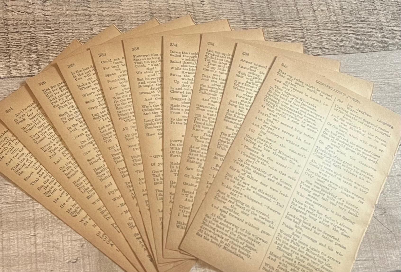 Antique Poetry Pages - Etsy