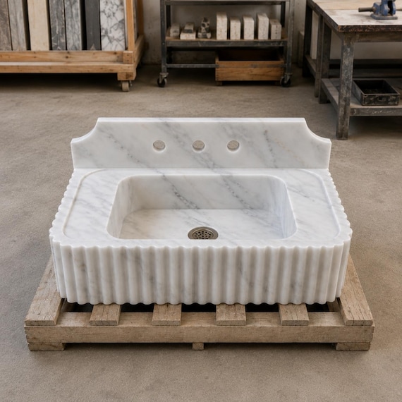 Carrara Stone Sink | Handmade Luxury Basin