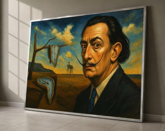 サルバドール・ダリ『記憶の固執』キャンバスプリント：シュールな