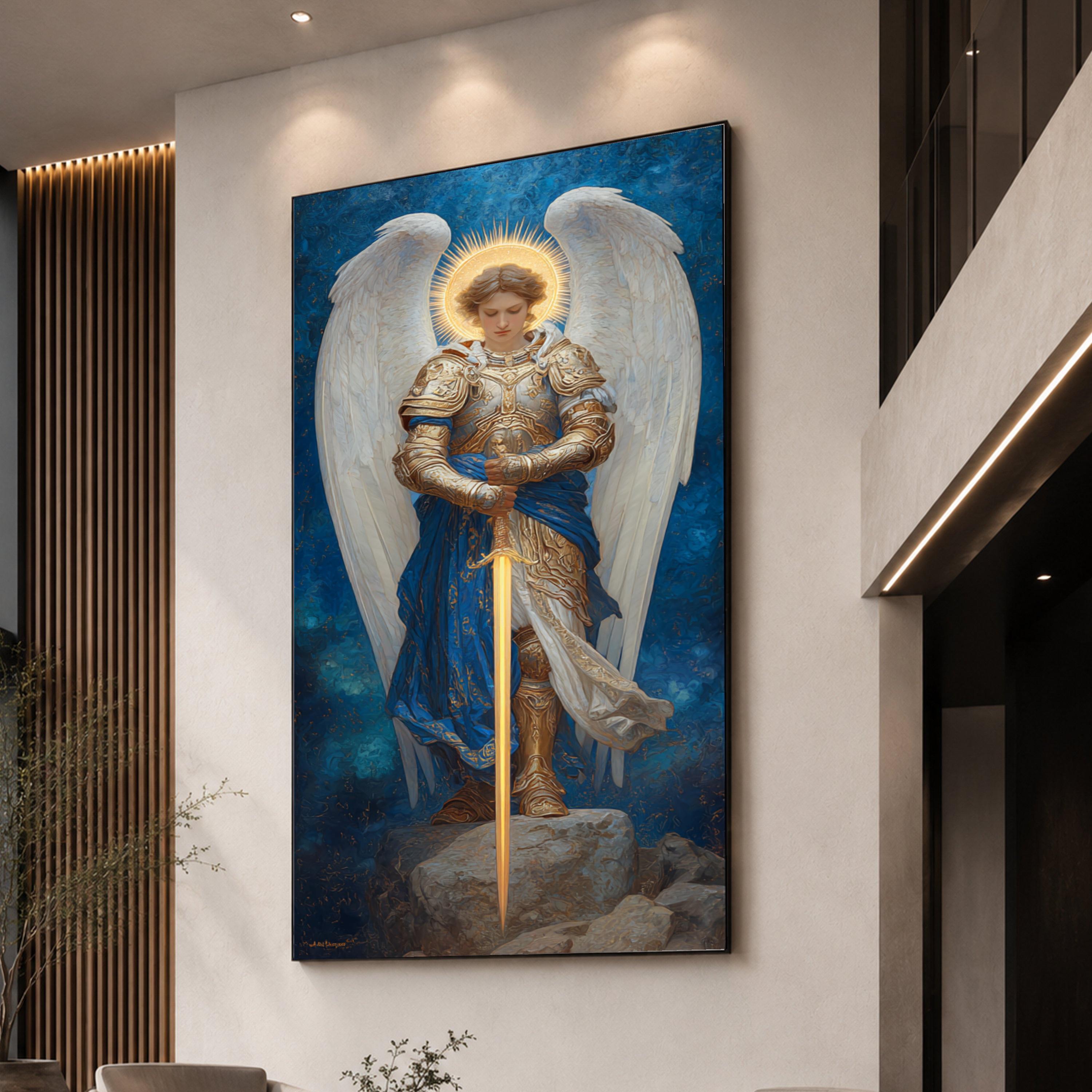 Saint Michael Archangel Canvas Print, Catholic Religious Wall Art ...