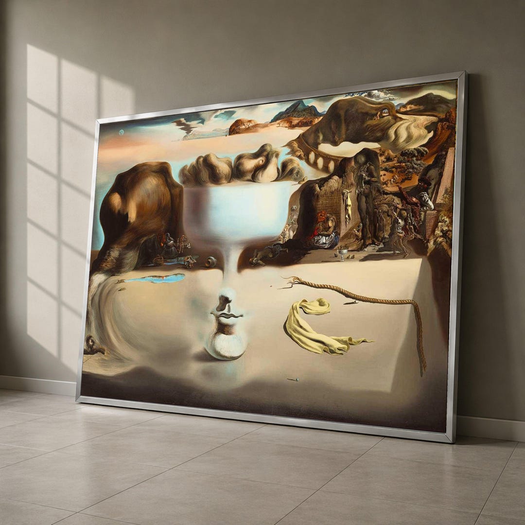 Surreal Dreamscape Canvas Art Abstract Face Illusion Dali Style surreal-dreamscape-canvas-art-abstract-face-illusion-dali-style