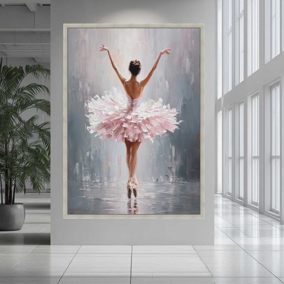 Ballerina Pink Tutu Canvas Print, Ballet Dancer Wall Art - Etsy