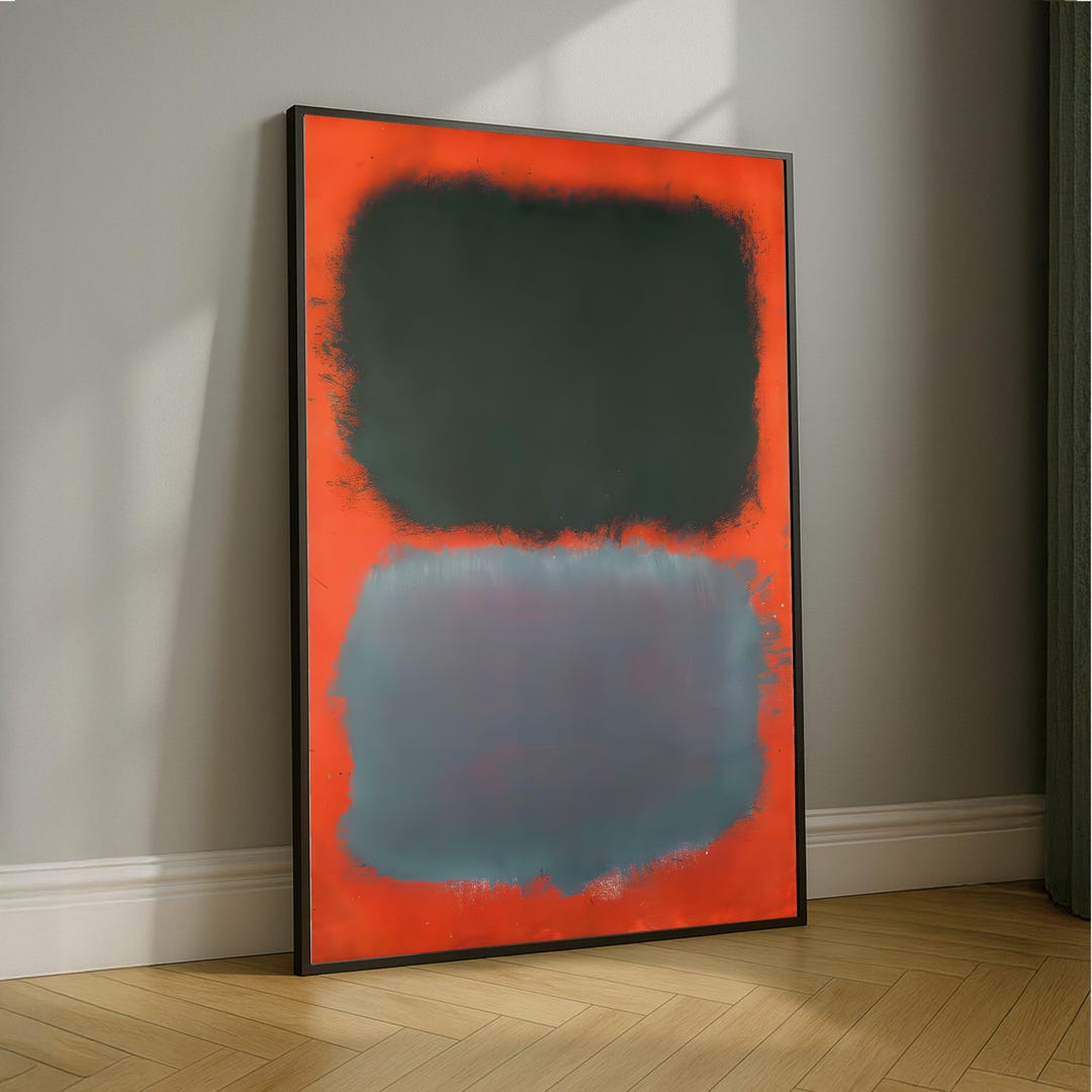 Colorblock Mark Rothko Abstract Color Block Canvas Wall Art, Mark Rothko Painting, Modern Red ...