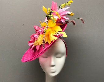 Floral Fascinator Floral Crown Kentucky Derby Bridal Shower Headband Headpiece