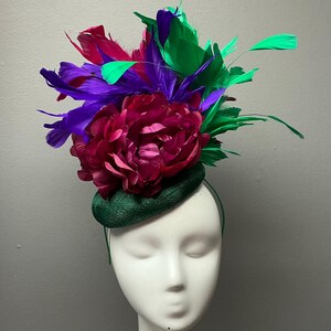 Floral Fascinator Floral Crown Kentucky Derby Bridal Shower Headband Headpiece