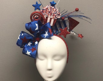 Patriotic 4th of July Parade Headband Headpiece