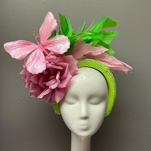 Floral Fascinator Floral Crown Kentucky Derby Bridal Shower Headband Headpiece