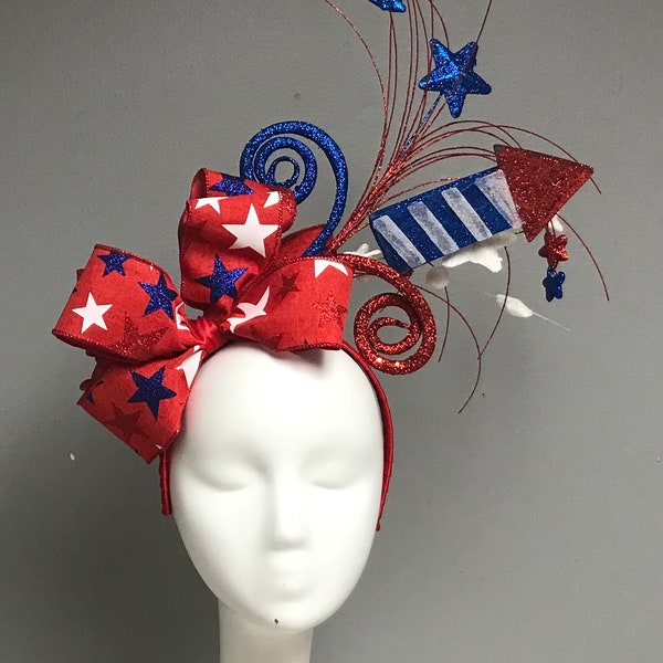 Patriotic 4th of July Parade Headband Headpiece