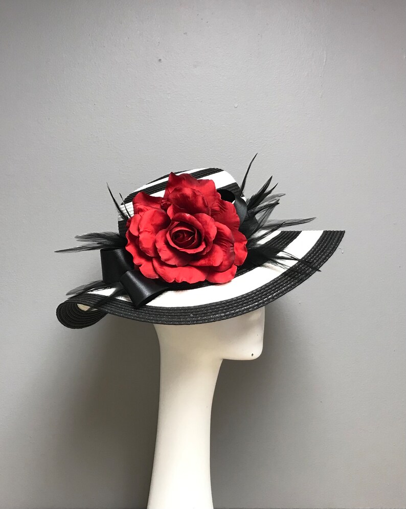 4 Brim Kentucky Derby Hat Horse Race Hat Bridal Shower Etsy