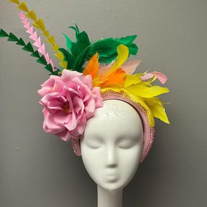 Floral Fascinator Floral Crown Kentucky Derby Bridal Shower Headband Headpiece