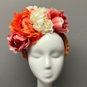 Floral Fascinator Floral Crown Kentucky Derby Bridal Shower Headband Headpiece