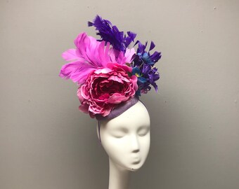 Floral Fascinator Floral Crown Kentucky Derby Bridal Shower Headband Headpiece