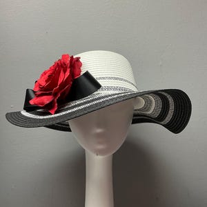 4” BRIM Kentucky Derby Hat Horse Race Hat Bridal Shower Hat  display picture 2