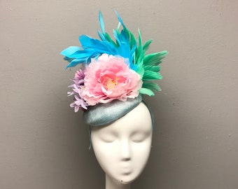 Floral Fascinator Floral Crown Kentucky Derby Bridal Shower Headband Headpiece
