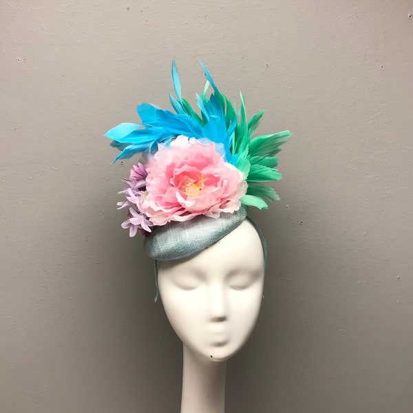 Floral Fascinator Floral Crown Kentucky Derby Bridal Shower Headband Headpiece