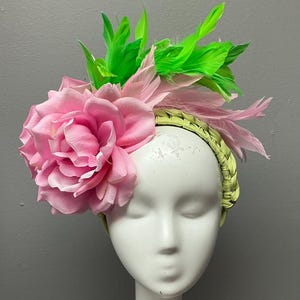 Floral Fascinator Floral Crown Kentucky Derby Bridal Shower Headband Headpiece