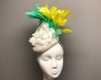 Floral Fascinator Floral Crown Kentucky Derby Bridal Shower Headband Headpiece