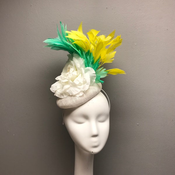 Floral Fascinator Floral Crown Kentucky Derby Bridal Shower Headband Headpiece