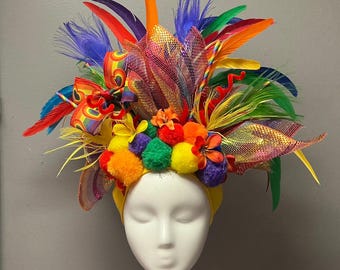 PRIDE Festival Carnival Rainbow Rave Headpiece