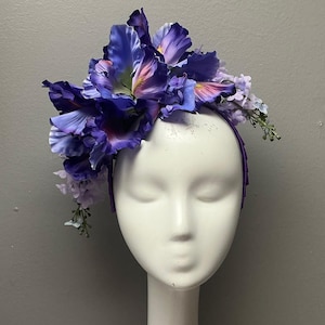 Floral Fascinator Floral Crown Kentucky Derby Bridal Shower Headband Headpiece