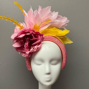 Floral Fascinator Floral Crown Kentucky Derby Bridal Shower Headband Headpiece