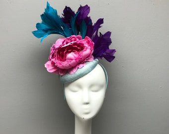 Floral Fascinator Floral Crown Kentucky Derby Bridal Shower Headband Headpiece