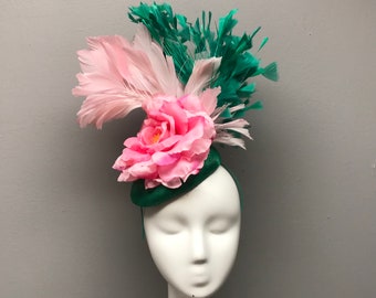 Floral Fascinator Floral Crown Kentucky Derby Bridal Shower Headband Headpiece