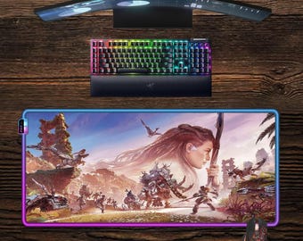 Horizon Forbidden West LED Mouse Pad: Computer game RGB Gaming Desk Mat
