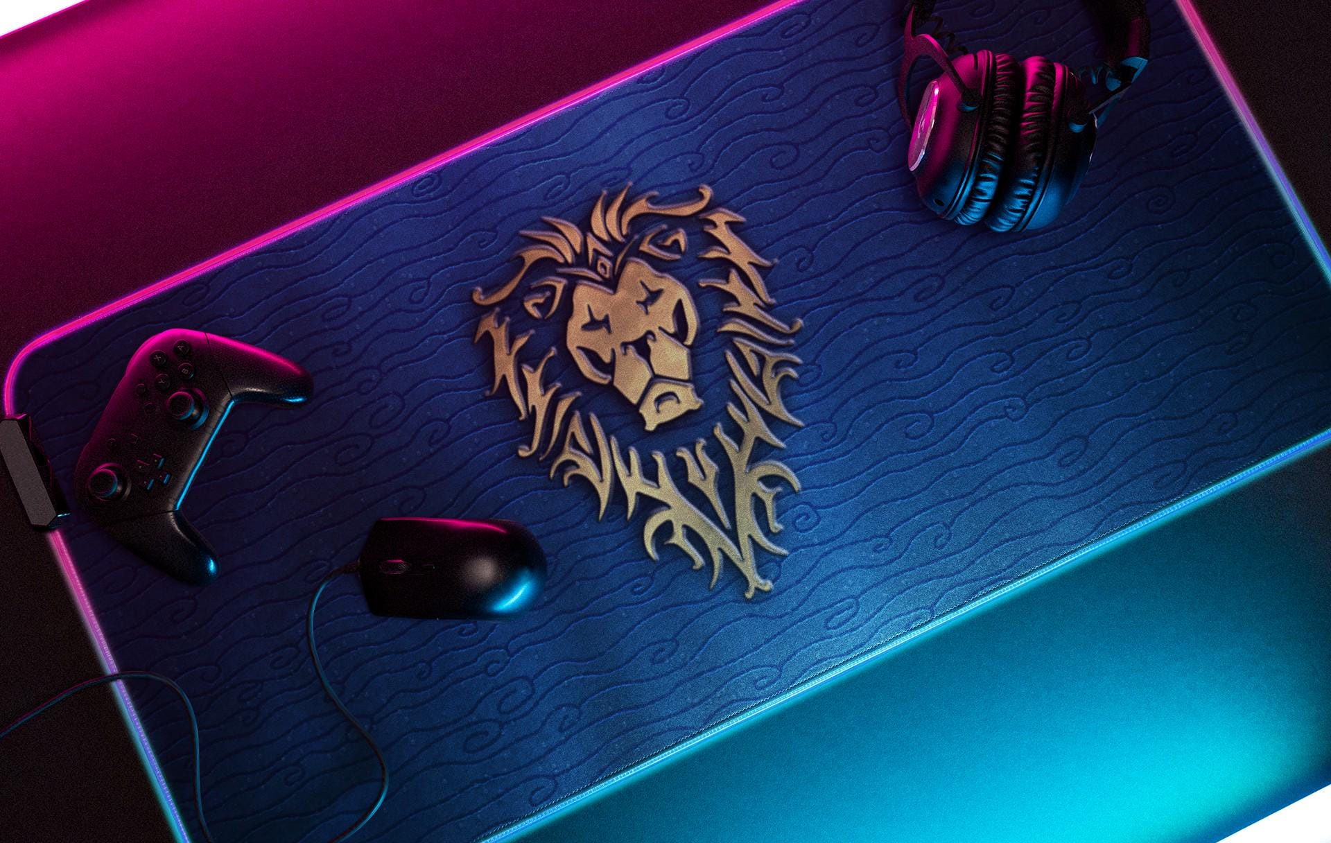 Discover World of Warcraft LED Mouse Mat, Wow Alliance Gaming Mouse Pad