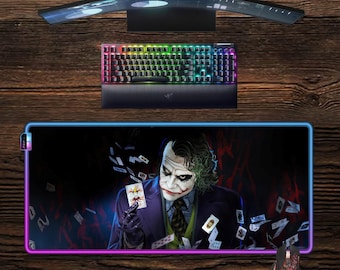 joker LED Mouse Pad: RGB Gaming Desk Mat