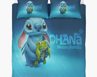 Lilo and Stitch Duvet cover: Custom bedding set, 2 pillowcases + quilt cover