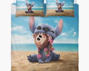 Lilo and Stitch Duvet cover: Custom bedding set, 2 pillowcases + quilt cover