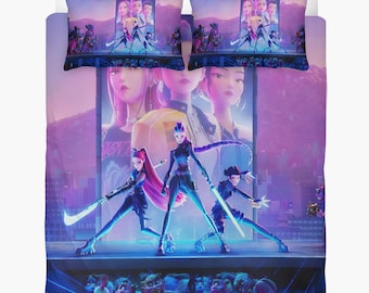Kpop Demon Hunters Duvet cover: Anime Custom bedding set, 2 pillowcases + quilt cover