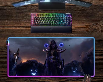 Alfombrilla de ratón LED de World of Warcraft, alfombrilla de ratón Wow Midnight Xal'atath