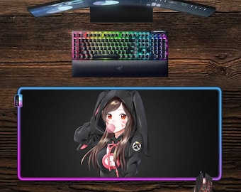 D.va Mouse Pad Overwatch 2 Gaming Desk Mat Pink Gamer Girl