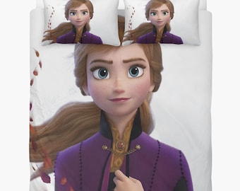 Poszewka na kołdrę Frozen: komplet pościeli Anna Custom, 2 poszewki na poduszki + poszwa na kołdrę