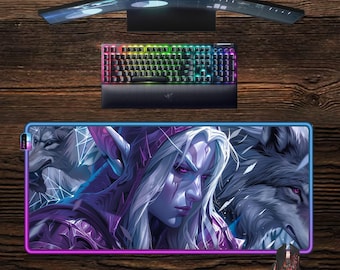 World of Warcraft LED mouse mat, Wow Sylvanas Windrunner mouse pad