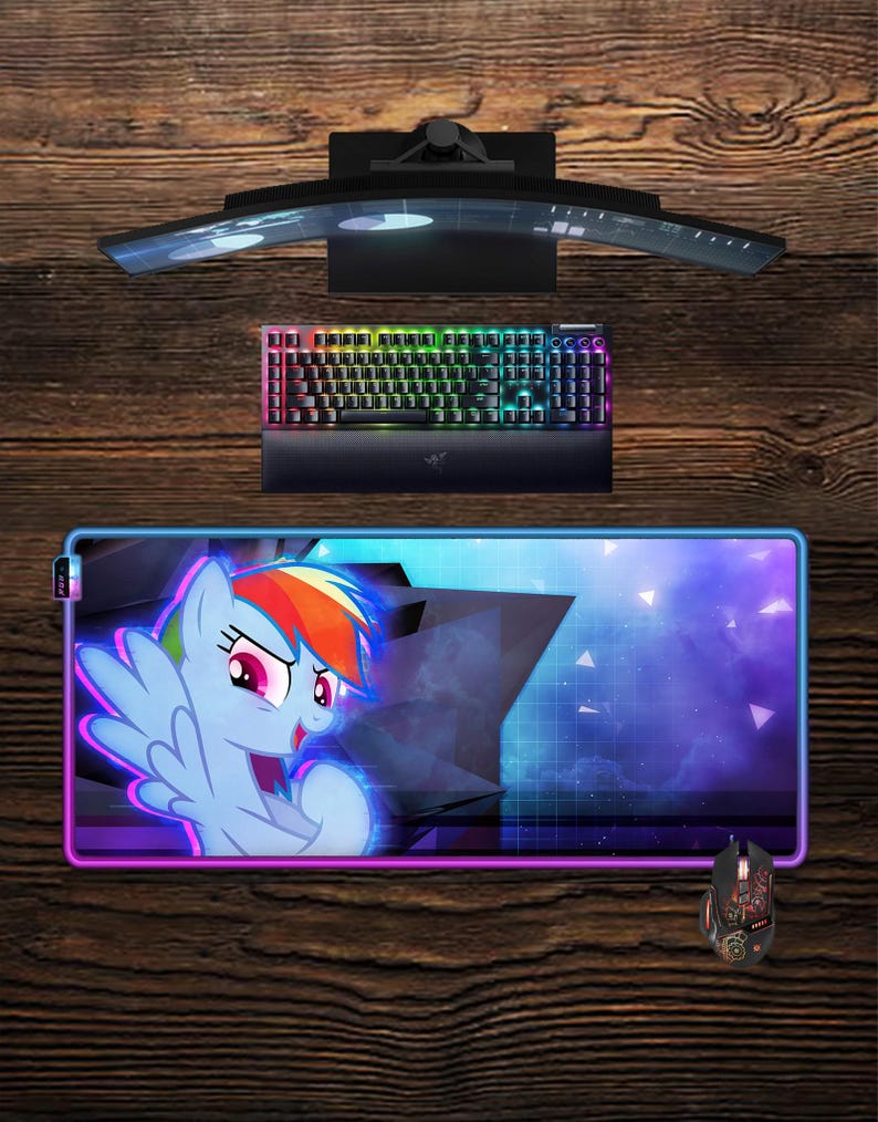 My Little Pony LED Mouse Pad: RGB Gaming Desk Mat - Etsy