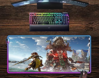 Horizon Forbidden West LED Mouse Pad: Computer game RGB Gaming Desk Mat
