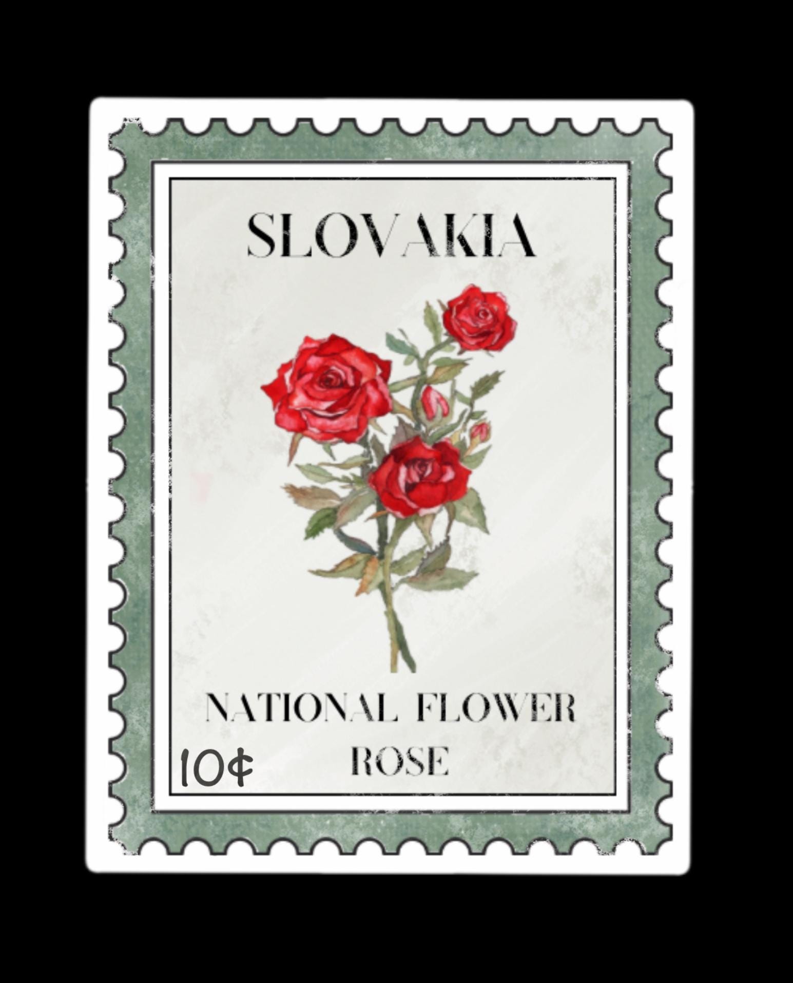スロバキア国花切手ステッカー - Etsy 日本