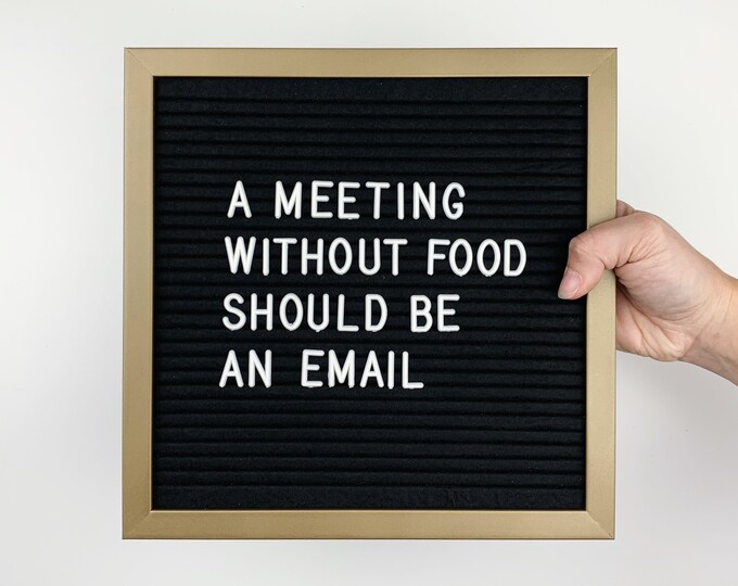 Gold Frame Letter Board 10x10 FREE SHIPPING Black Felt Metallic, Metal