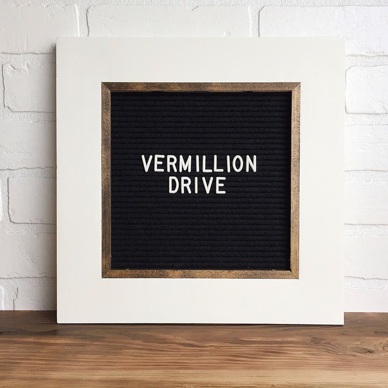 White Letter Board 13''x13'' Black Felt Etsy