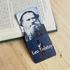 Leo Tolstoy Bookmark Classic Russian Literature Textured, 3D Printed, Author Portrait,  Gift for Book Lovers and Classic Novel Fans